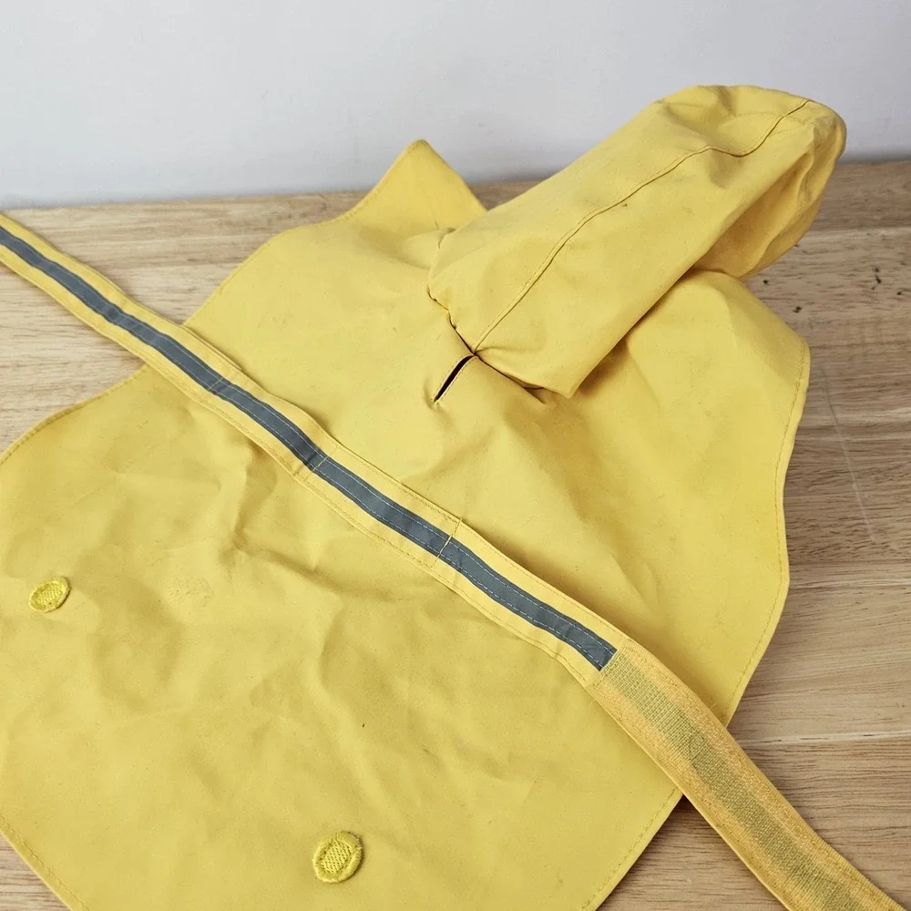 Doggie Design Dog Packable Raincoat Jacket‎ Hood Waterproof Yellow XS S Dog Walk